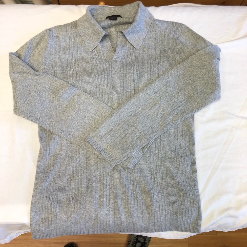 express men's sweater with polo collar